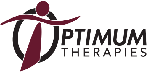 Optimum Therapies logo with a stylized maroon figure forming the letter O, followed by the words PTIMUM THERAPIES in black, with OPTIMUM in bold and THERAPIES in smaller font below.